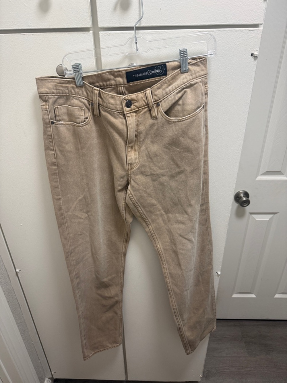 Men's Light Tan Chino Pants, Treasure & Bond Brand